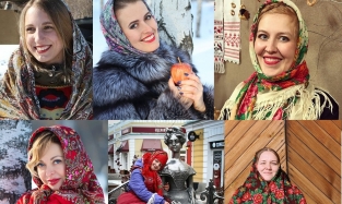 Омички массово стали носить русские платки