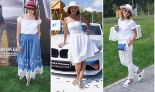 Политова, Богданова и Талызина на пикнике BMW в Омске стреляли глазками из-под полей кокетливых шляпок 