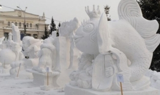 Омичи заняли второе место на Сибирском фестивале снежной скульптуры